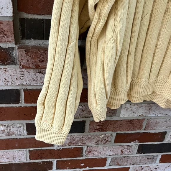 NAUTICA Light Yellow Crewneck 100% Cotton Ribbed Knit Sweater XL NWOT - Picture 9 of 12